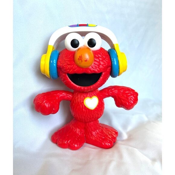 Sesame Street Elmo Let's Dance Interactive Toy Headphones Music Sings Talk WORK - Picture 1 of 9
